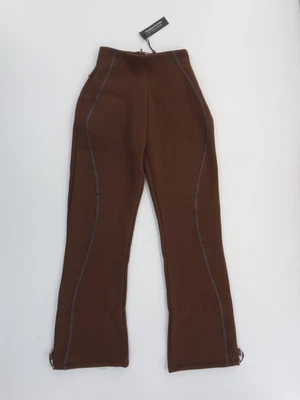 Manière De Voir Brown Trousers - Size 8 Fleece Lined Joggers Jodhpur Wide Leg - Image 1 of 4