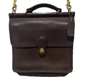Vintage Coach Umhängetasche Mahagonibraun Leder, 9927 Drehverschluss Legacy Willis Y2K - Bild 1 von 17
