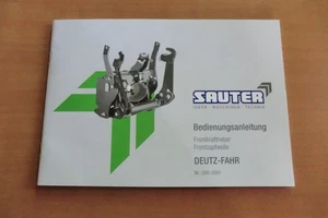 Betriebsanleitung Sauter Front- Kraftheber -Zapfwelle Deutz Fahr Schlepper D DX - Bild 1 von 2