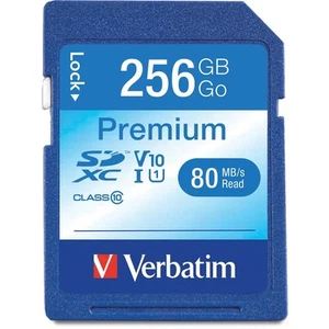 Verbatim 256GB Premium SDXC Memory Card UHS-I V10 U1 Class 10 - Picture 1 of 2