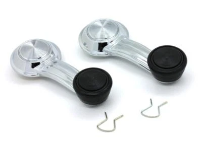 Juego de manivela de ventana interior para camioneta Chevy GMC C10 K10 67-72 con perillas negras Foto 1 de 4