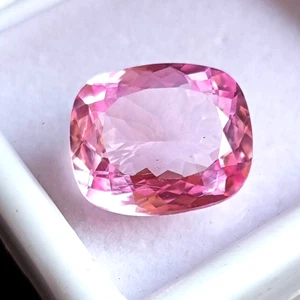 Certified 12.50 Ct Brazil Pink Kunzite Cushion Cut Heated Loose Gemstone AA+++ - Picture 1 of 12