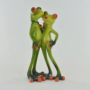 Figura de resina de regalo de rana pareja amantes gama cómica rana (80317) - Imagen 1 de 6