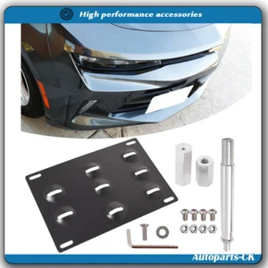 For Chevrolet Camaro 16-18 Bumper Tow Hook License Plate Bracket Mount Holder - Picture 1 of 7