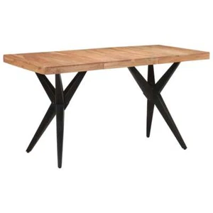 Solid Wood Dining Table Industrial Timber Steel Legs Kitchen Cafe Desk Rectangle - Picture 1 of 12