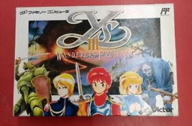 FC FAMICOM YS III 3 JPN IMPORT GOOD CONDITION