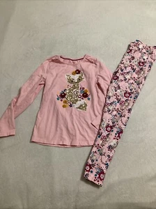 Isaac Mizrahi Girls 10/12 Matching Set Fox Shirt And Pants Pink - Picture 1 of 10