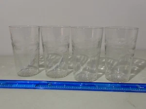 MCM ANNI '50 - SET DI 4 BICCHIERI DA SUCCO IN VETRO CRISTALLO TAGLIATO 5 OZ - Foto 1 di 5