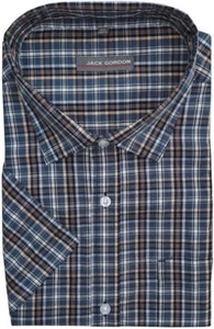 Camisa de hombre cuello kent manga corta a cuadros tallas grandes 5000 - Imagen 1 de 14