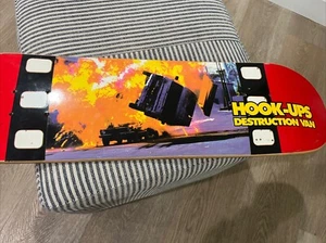 De colección HOOK-UPS Destruction Van Skateboard Deck RARO DIFÍCIL DE ENCONTRAR - Imagen 1 de 7