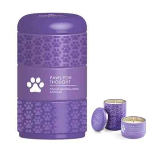 Wachs Lyrical England 3er Set Blechkerzen Pfoten zum Nachdenken Haustier Geruchsneutralisierend - Bild 1 von 4