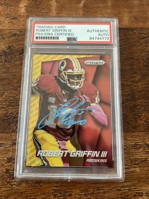 Robert Griffin III IP Signed Prizm Card PSA DNA Coa Slab Autographed Redskins - Image 1 of 2