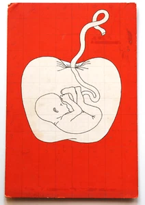 Maqueta de póster cubano original 1978.Boceto.Juego de la manzana.Recién nacido.¡Arte único! - Imagen 1 de 3