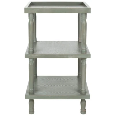 SAFAVIEH Esmeralda 3-Tier Side Table | Ash Grey | - Image 1 of 4