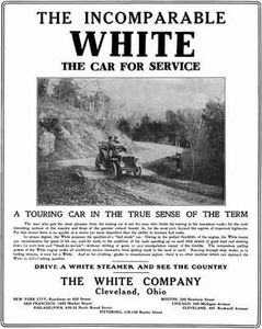 White 1908 - White Car Ad - The Incomparable White - The Car for Service - Drive - Imagen 1 de 1