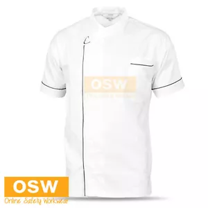 Mens Ladies Breathable Chef Short Sleeve Kitchen Hospitality Jacket DNC 1123 - Foto 1 di 3