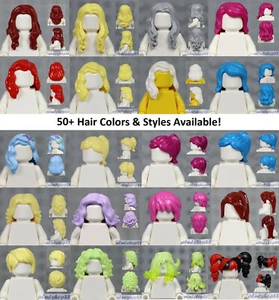 LEGO - FEMALE Hair Pieces - PICK YOUR COLORS & STYLE - Minifigure Wigs Cap Lot - Picture 1 of 62