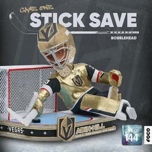 Goalie AIDIN HILL Vegas Golden Knights THE SAVE Stanley Cup Bobblehead NIB! - Picture 1 of 3
