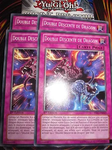 YU-GI-OH! COM DOUBLE DESCENTE DE DRAGON PRIO-FR069 (PLAYSET) 4 CARTES MINT ED1 - Picture 1 of 1
