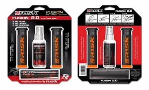 Risk Racing Fusion 2.0 ATV MTB BMX Hand Grips + Tech Bonding System Black Orange - Picture 1 of 3