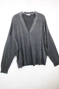 Lily Silk Long Sleeve Open Front Cardigan-Large-Whimsigoth-Silk Blend Metallics - Picture 1 of 10