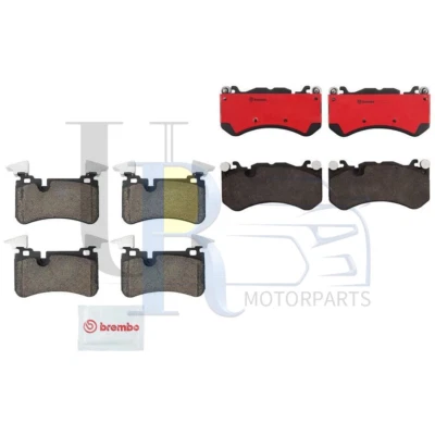 Fits Mercedes-Benz C63 AMG 2008-2012 2013 2pcs Brembo Brake Pad Set Front Rear - Image 1 of 4