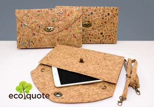 Cork Stylish Envelope Sling Bag Handmade Eco-Friendly Sustainable Material Vegan - Picture 1 of 8
