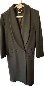 Abrigo largo verde oliva 100 % lana talla 8 - Imagen 1 de 10