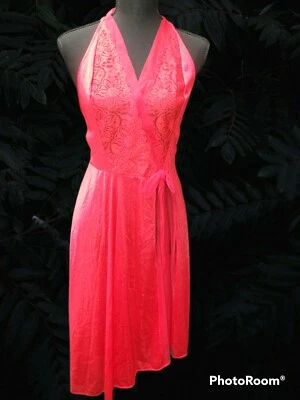 Vintage Undercover Wear, Halter Neckline w/ Asymmetric Hemline,  Nightgown, Sz M - Image 1 of 4