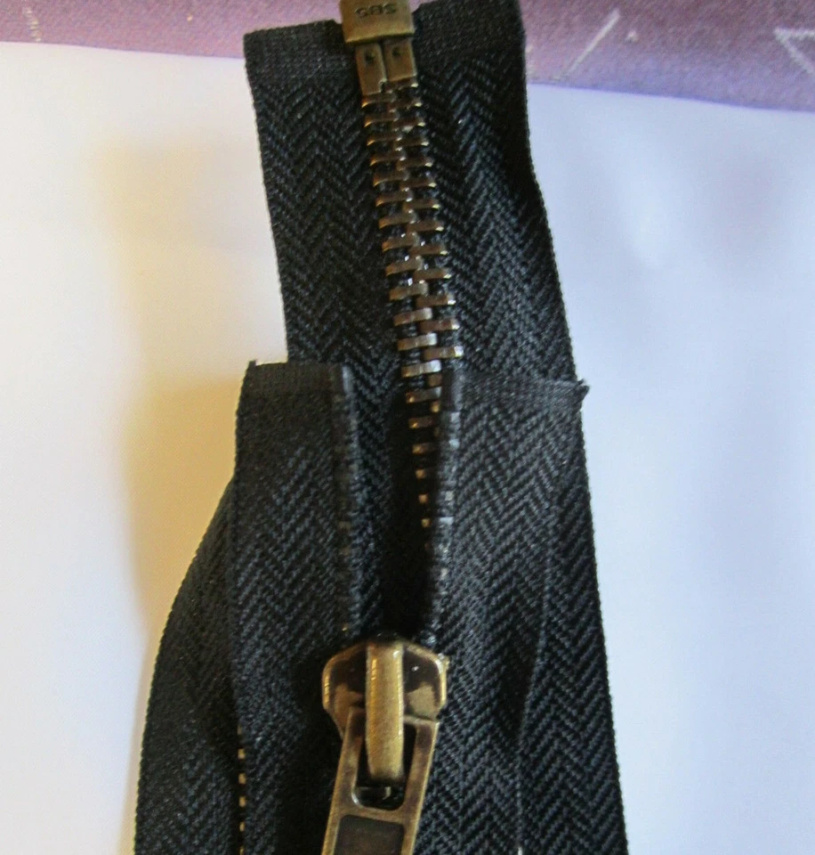 SBS Stabile 8 mm Teilbaren Metall Reißverschluss Schwarz Für Leder USW L: 80 cm(mmM