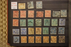 DEP-27-19-1: Lot Briefmarken aus dem 19. Jahrhundert des Departements EURE & LOIR - Bild 1 von 1