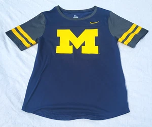 Nike Shirt Women's Medium Michigan Wolverines Mesh Shoulders Sports Fan College - Picture 1 of 9