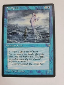 MTG Magic The Gathering Card Sea Spirit Summon Spirit Blue Ice Age  - Picture 1 of 2