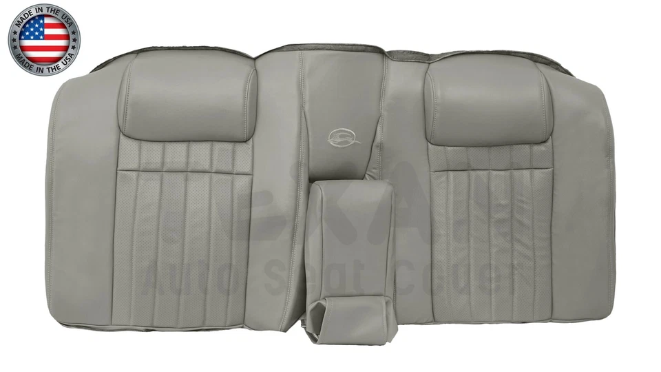 1996 Chevy Impala SS Second Row Lean Back Perforated Leatherette Seat Cover Gray - Image 1 of 4