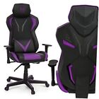  Racing Style Gaming Chair For Computer Game, Pu Leather Home Office Purple