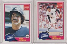 1981 Topps Coca-Cola New York Yankees Promo rick cerone-rich gossage super rare 