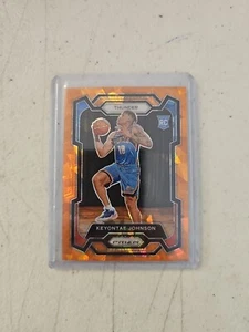 2023-24 Panini Prizm KEYONTAE JOHNSON Orange Cracked Ice Rookie Card RC Thunder - Picture 1 of 2