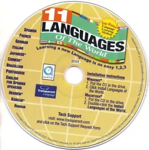 11 LANGUAGES OF THE WORLD (2003) PC / MAC CD SPANISH, FRENCH, GERMAN, ITALI.... - Picture 1 of 1