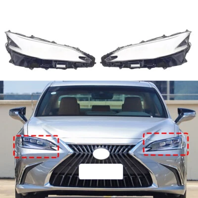 Set Clear Headlight Lens Cover Shell Glue For Lexus ES250 ES300h ES350 2019-2023 - Imagem 1 de 4