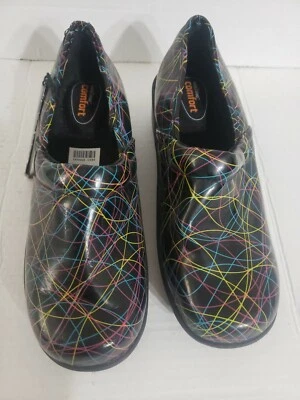 Safe-T-Step Mujer Zapato 7.5 Negro Multi Trabajo Zuecos Zapatos Antideslizantes Foto 1 de 4