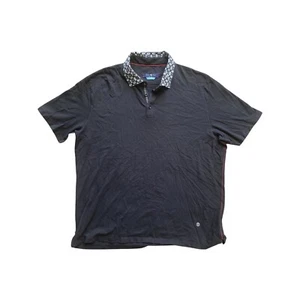 STONE ROSE Mens Collar Black S/S Polo Shirt Large  L 6 Pima Cotton EUC - Picture 1 of 4