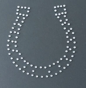 Hotfix Strass Bügelbild Motiv Hufeisen Glasstrass Applikation zum aufbügeln - Bild 1 von 10