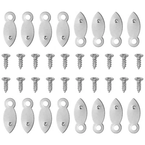 100Pcs Picture Frame Backing Clips w 100Pcs Screws for Hanging Pictures, Silver - Picture 1 of 6