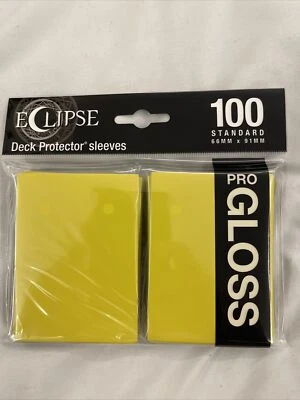 Pack (100) Fundas Protectoras de Cubierta Estándar Brillo Ultra Pro Eclipse AMARILLO LIMÓN Foto 1 de 2