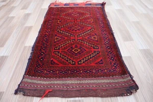 3x3. Alfombra tradicional afgana se usaba antes del siglo XX, como almohada detalles BeloW - Imagen 1 de 11