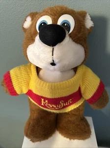 Oso de Peluche Kissyfur Fun Farm 1985 con Suéter Juguete de Peluche 13" Usar en el ojo - Imagen 1 de 8