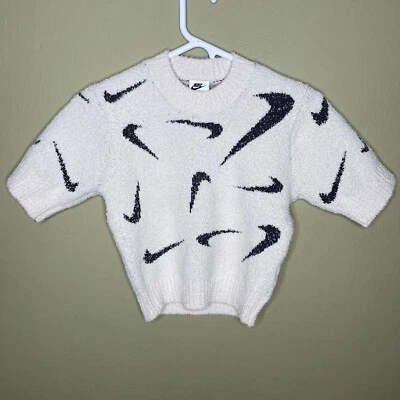 Nuevo Nike Phoenix Acogedor Boucle Tejido Talla XS Top Corto Camisa Orewood FD4286-104 Foto 1 de 4