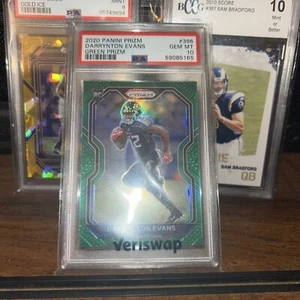 2022 Panini Prizm Darrynton Evan’s Green Prizm #396 PSA Gem Mt 10 - Picture 1 of 2