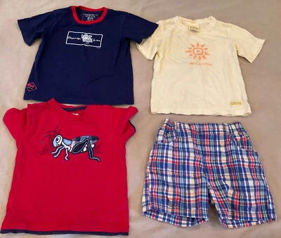 Lote camisetas pantalones cortos niños 2T 3T 4T modelo la vida es buenas marcas Spencer Foto 1 de 4