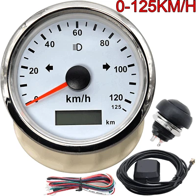 85MM Waterproof GPS Speedometer 125KM/H Gauge for Marine Boat Car Truck  - Image 1 of 4